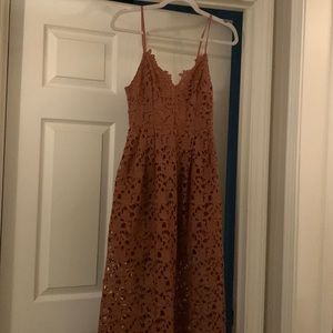 Burnt Orange Lace Dress